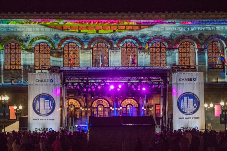 Boston+Public+Library+US+Conference+of+Mayors+Port+Lighting+Video+Mapped+Facade+Copley+Plaza+Pointer+Sisters+Concert