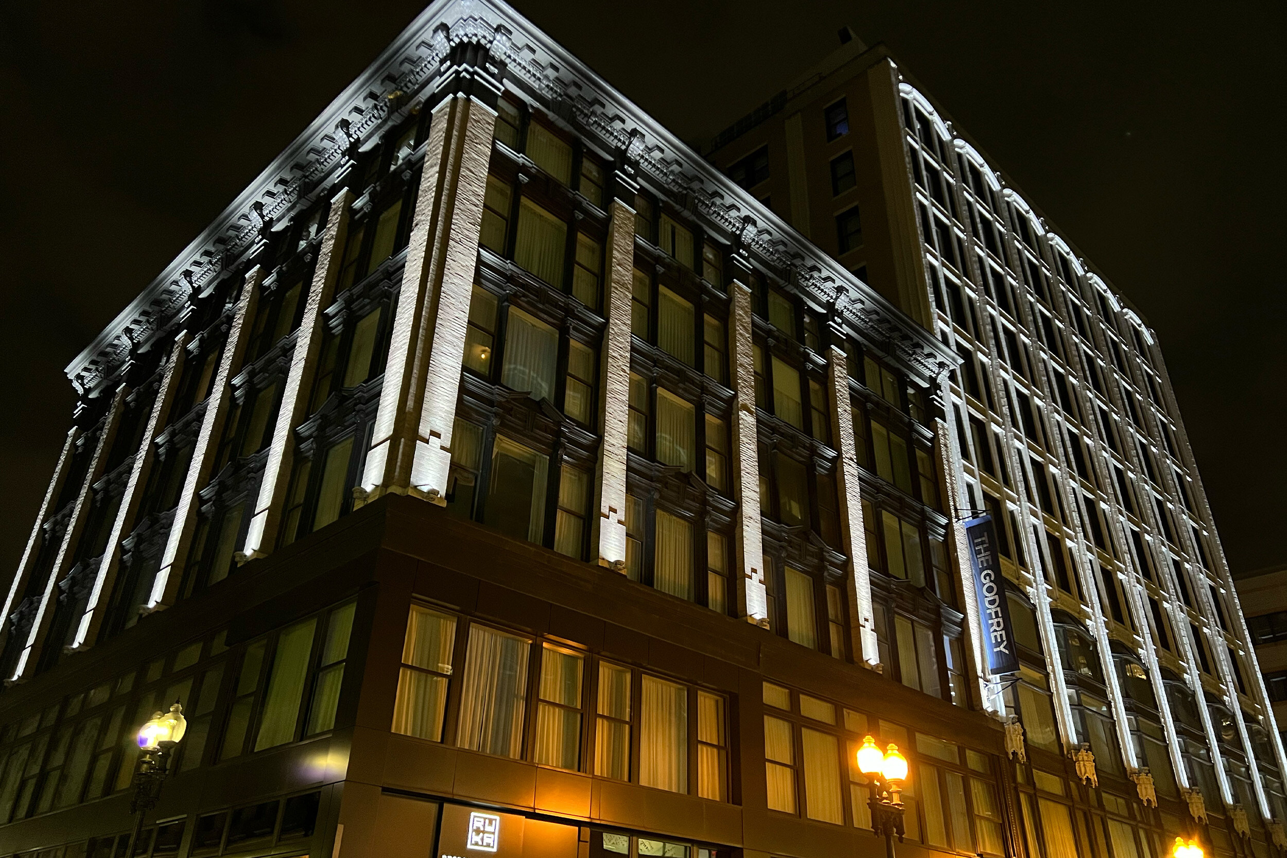 Godfrey-Hotel-Night-Sideview