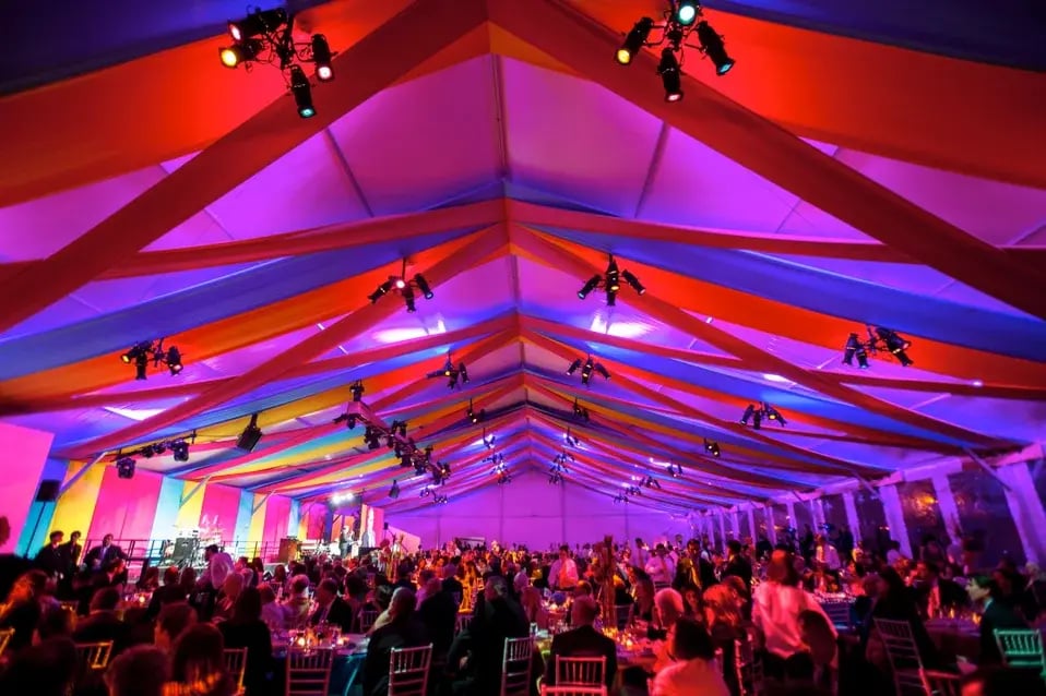 Satin+Stripes+Event+Lighting+Drapery