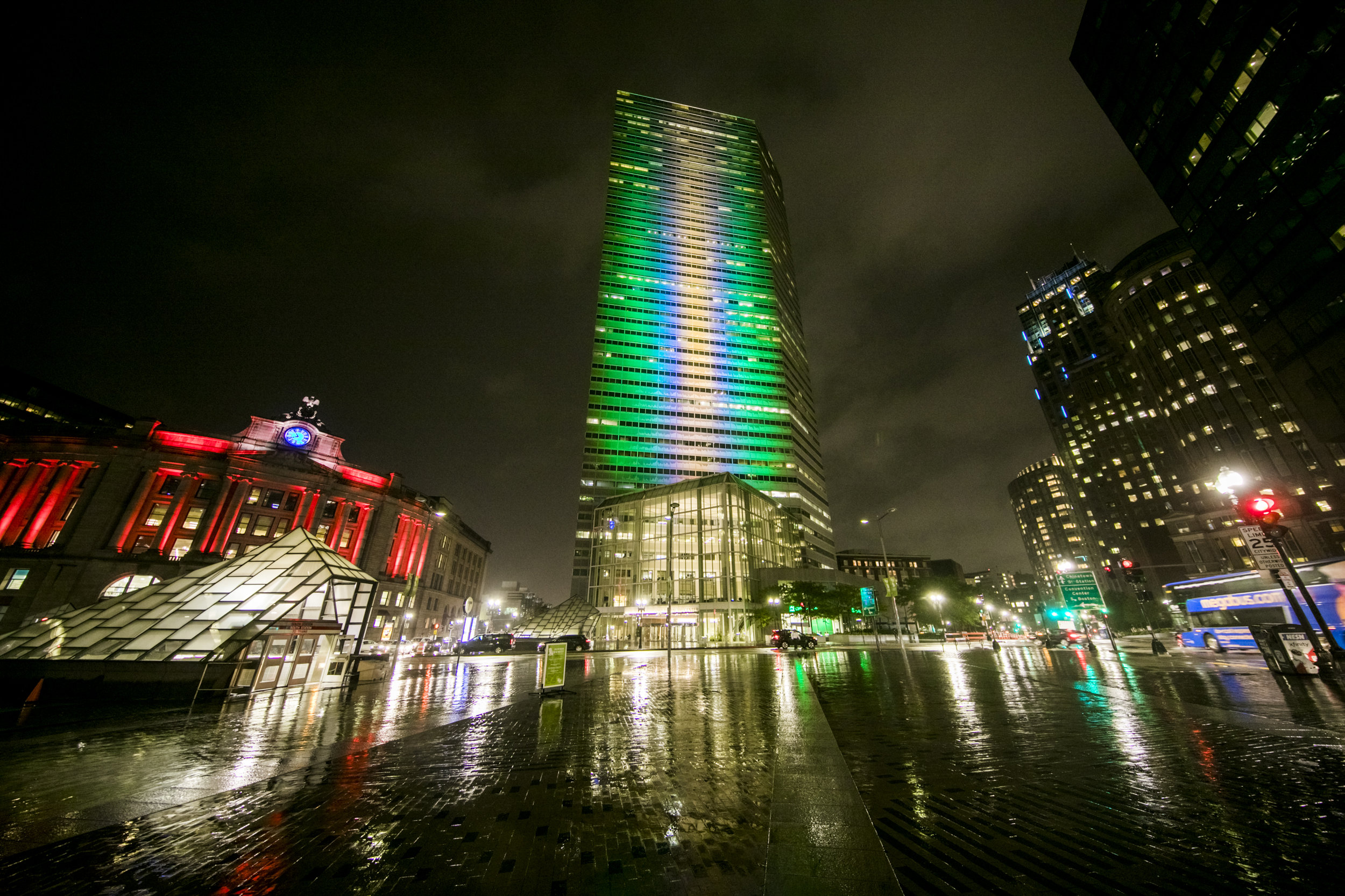 Skyscraper Facade Lighting Color Changing Architectural Lighting Port Lighting Systems